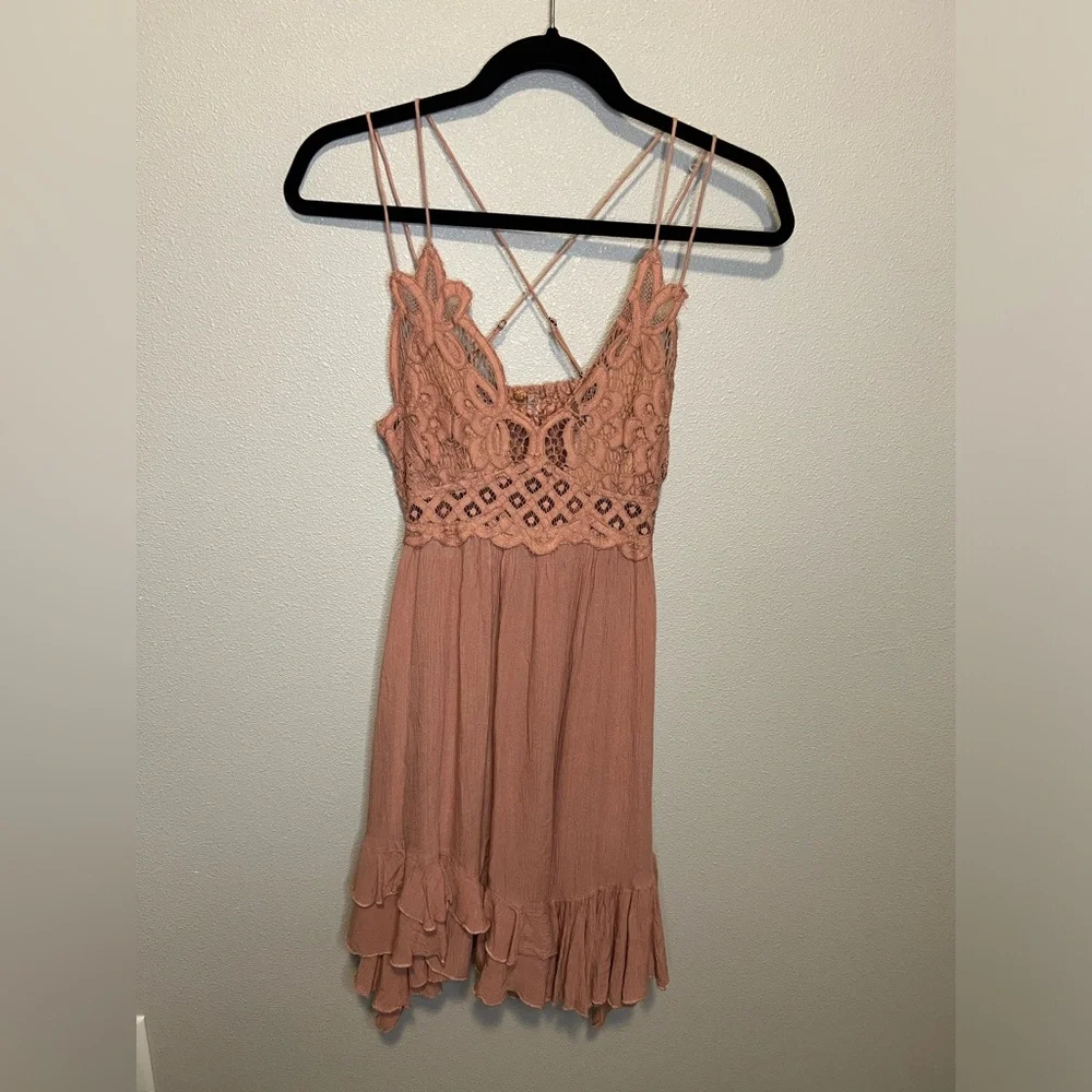 NWT Free People Adella Dress in Rose Size S and M - Picture 6 of 13